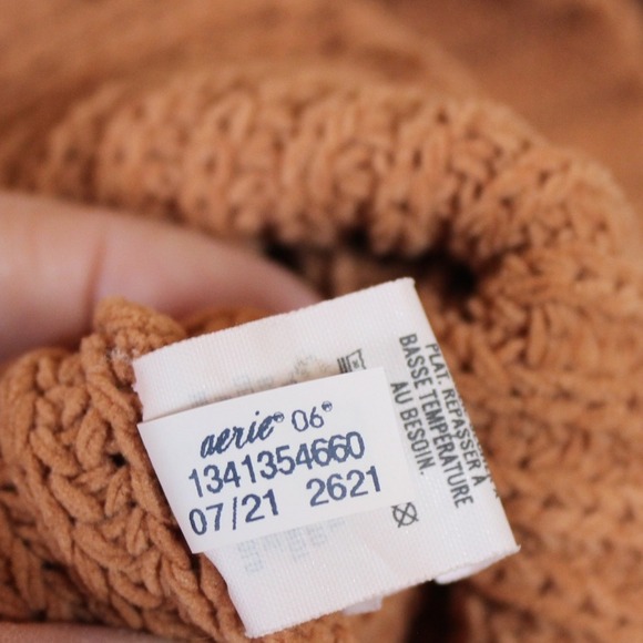 Aerie Oversized Turtleneck‎ Ribbed Knit Sweater Rust Orange XS TP - Picture 5 of 6